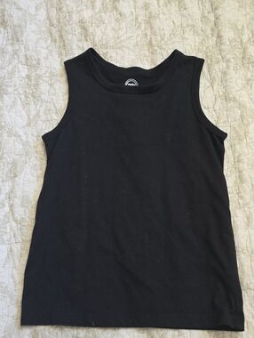wonder nation Black Ribbed Tank Top